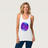 Boogschutter Zodiac Symbool Ruimte Nebula Tanktop (Volledige Voorkant)