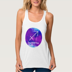 Boogschutter Zodiac Symbool Ruimte Nebula Tanktop