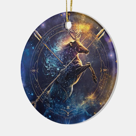 Boogschutter Zodiac Teken Waterverf Ontwerp Keramisch Ornament (Links)