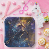 Boogschutter Zodiac Teken Waterverf Ontwerp Papieren Bordje (Feest)