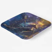 Boogschutter Zodiac Teken Waterverf Ontwerp Papieren Bordje (Gebogen)