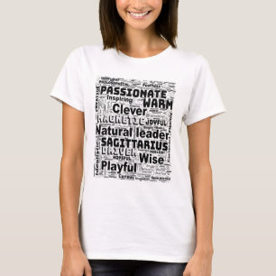 Boogschutter Zodiac Woordwolk Inspiratie Dames T-shirt