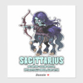 Boogschutter Zombie Sticker (Vel)