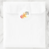 Boogschutters zijn heet ronde sticker (Tas)
