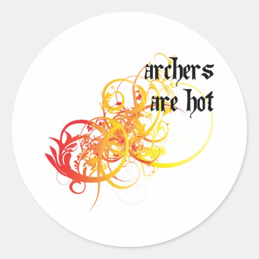 Boogschutters zijn heet ronde sticker (Voorkant)