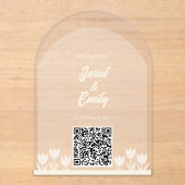 Boogstijl bruiloft uitnodiging QR Code Uitnodigen Acryl Uitnodigingen (Voorkant)