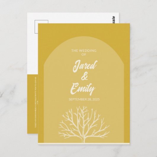Boogstijl Natuur bruiloft uitnodiging (Voorkant / Achterkant)
