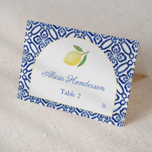 Boogvorm Citroen Blauwe Tegels Trouwplaats Kaart