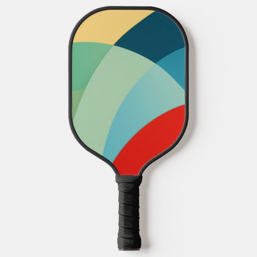 Boogvormen in heldere kleuren pickleball paddle (Voorkant)