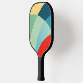 Boogvormen in heldere kleuren pickleball paddle (Links)