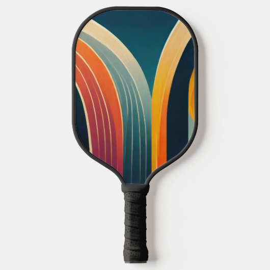 Boogvormen in heldere kleuren pickleball paddle (Voorkant)