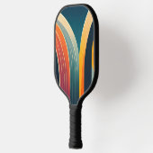 Boogvormen in heldere kleuren pickleball paddle (Links)
