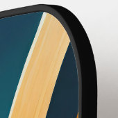 Boogvormen in heldere kleuren pickleball paddle (Links Detail)