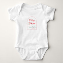 Boogvormige kersenbloesem rood groene baby shower