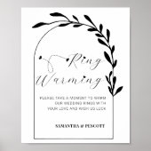 Boogvormige Ringverwarmingsbord voor de Trouwcerem Poster (Voorkant)
