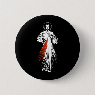 Boogzachte Jezus Katholiek Geloof Heilige Afbeeldi Ronde Button 5,7 Cm