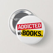 Book Addicate Funny Reading Gift Ronde Button 5,7 Cm (Voorkant /achterkant)