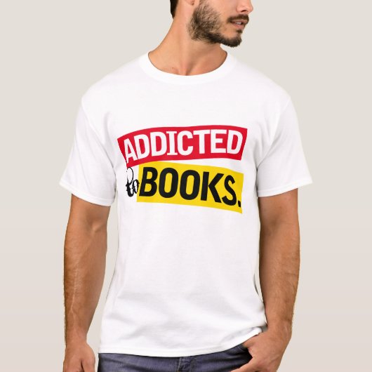 Book Addicate Funny Reading Gift T-shirt (Voorkant)