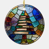 Book Christmas Tree  Keramisch Ornament (Achterkant)