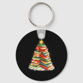 Book Christmas Tree Reading  Sleutelhanger (Voorkant)