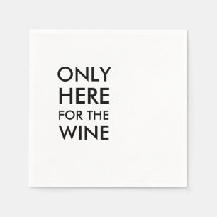 Book Club Cocktail Napkins - Alleen hier voor wijn Servetten