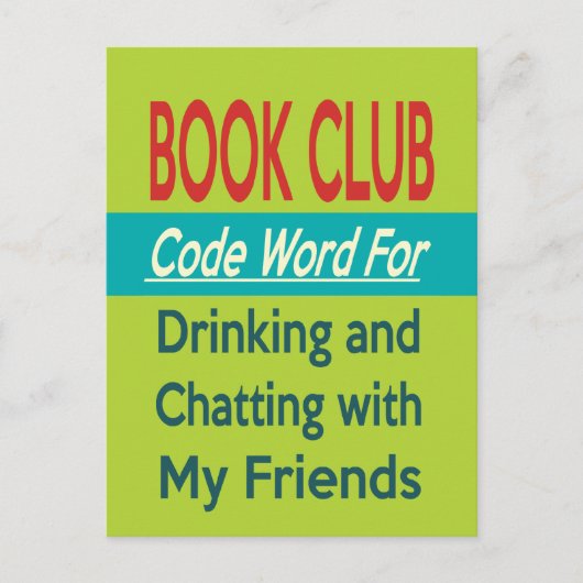 Book Club - Code Word Briefkaart (Voorkant)
