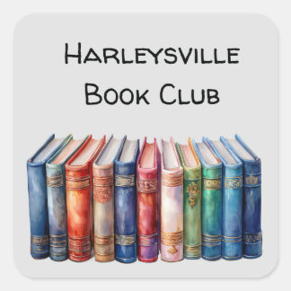 Book Club Customizable Square Vierkante Sticker