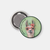 Book Club Cute Funny Llama Magneet (Voorkant / Achterkant)