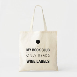 Book Club Lit Vin Étiquette Sac