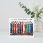 Book Club Open Invitation Customizable Briefkaart (Staand voorkant)