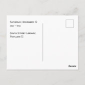 Book Club Open Invitation Customizable Briefkaart (Achterkant)