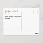 Book Club Open Invitation Customizable Briefkaart (Achterkant)