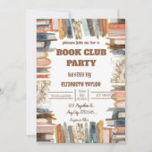 Book Club Party Invitation – Cozy Reading Night (Devant)