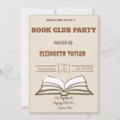 Book Club Party Invitation – Cozy Reading Night (Devant)