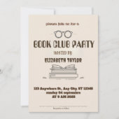 Book Club Party Invitation – Cozy Reading Night (Devant)