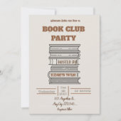 Book Club Party Invitation – Cozy Reading Night (Devant)