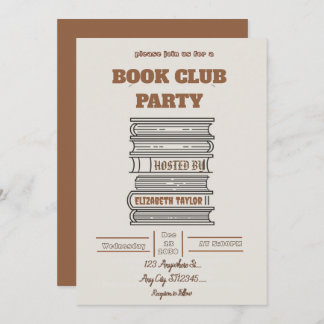 Book Club Party Invitation – Cozy Reading Night