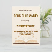 Book Club Party Invitation – Cozy Reading Night (Debout devant)