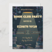 Book Club Party Invitation – Cozy Reading Night (Devant)