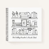 Book Club Personalized Gift Spiral Notebook Notitieboek (Voorkant)