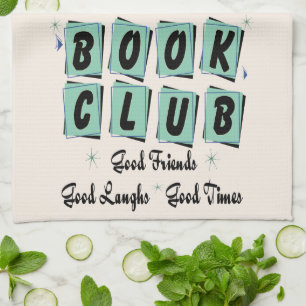 Book Club Retro Vintage Good Friends Tea Theedoek