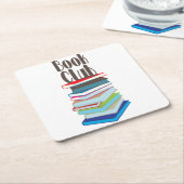 Book Club Vierkante Kartonnen Onderzetter (Schuin)