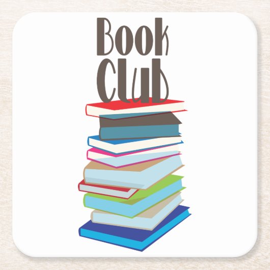 Book Club Vierkante Kartonnen Onderzetter (Voorkant)
