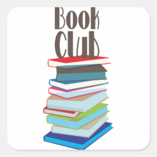 Book Club Vierkante Sticker