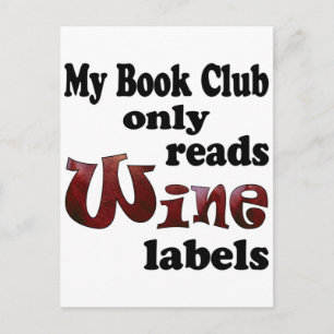 Book Club Wine Labels Briefkaart