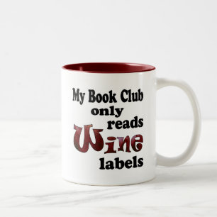 Book Club Wine Labels Tweekleurige Koffiemok