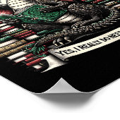 Book Dragon Yes I Really Do Need All These Books Poster (Hoek)