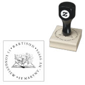 BOOK FLORROND RETURESS ADDRESS RUBBER STAMP RUBBERSTEMPEL (Gestempeld)