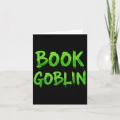 Book Goblin Funny Reading Or Writing School Studen Kaart (Voorkant)