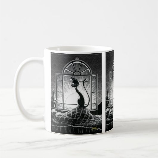 Book Kitty salue la Mug café du matin (Gauche)